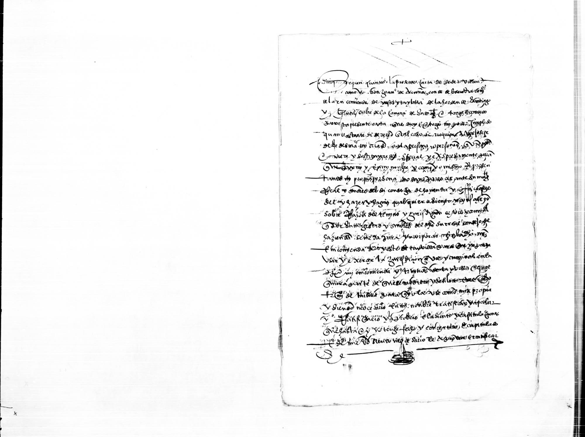 Carta de poder de don Juan de Acuña, conde de Buendía, comendador de Yeste y Taibilla, a Josepe de Ledesma para comprar en su nombre la jurisdicción del término de Taibilla.